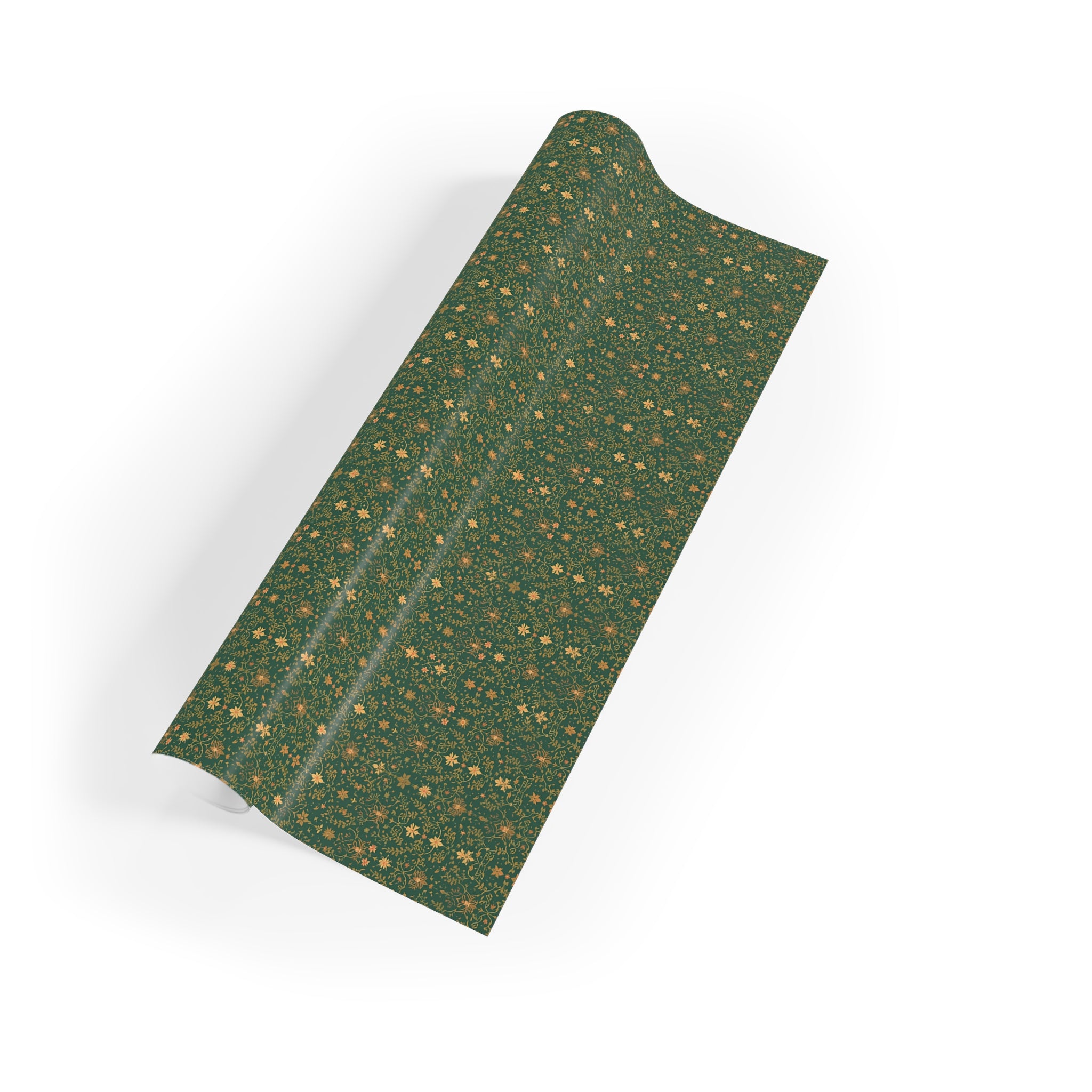Green Holly Dots Gift Wrap Roll — Festive Christmas Wrapping Paper