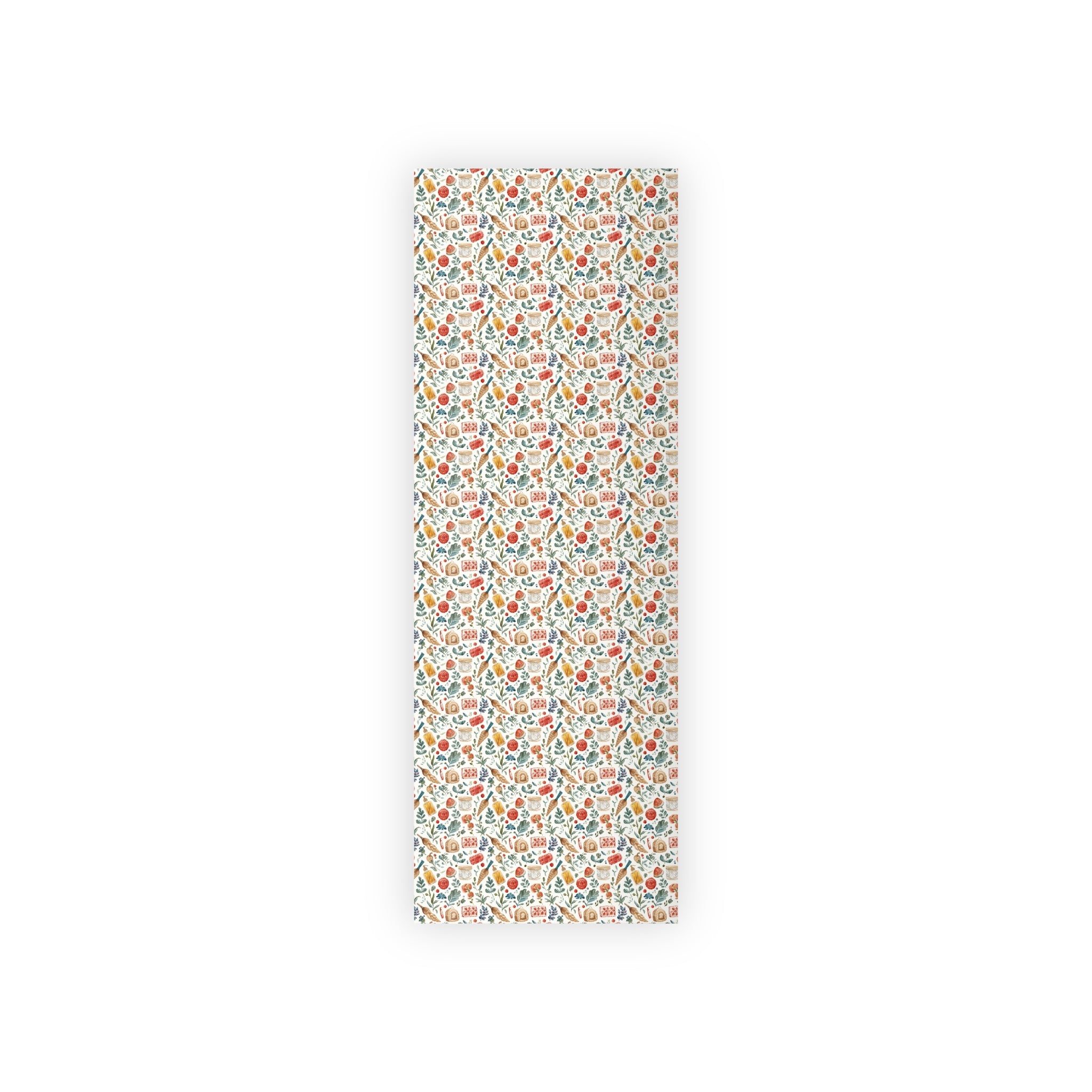 Floral Autumn Gift Wrap Roll — Harvest Leaves & Berries Wrapping Paper
