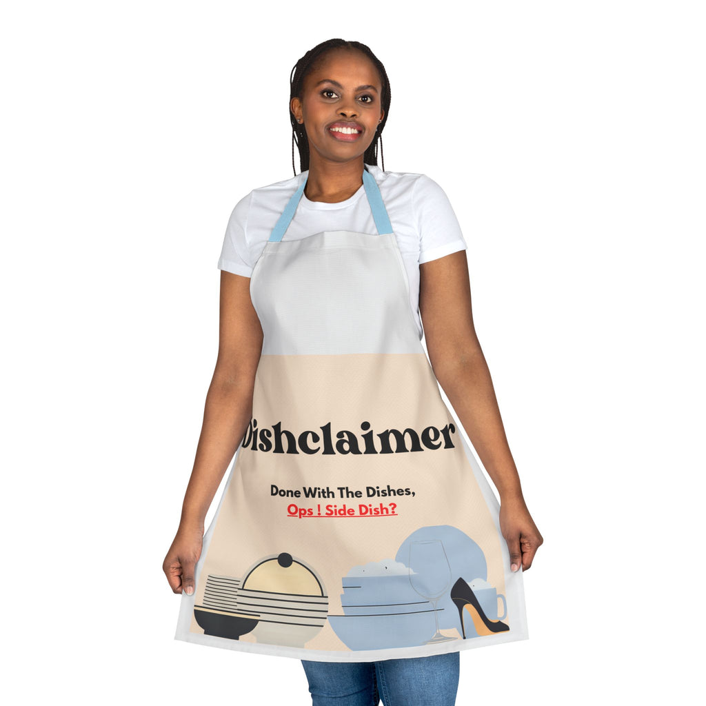 Dishclaimer apron | Funny kitchen dishes design, high heels and plates