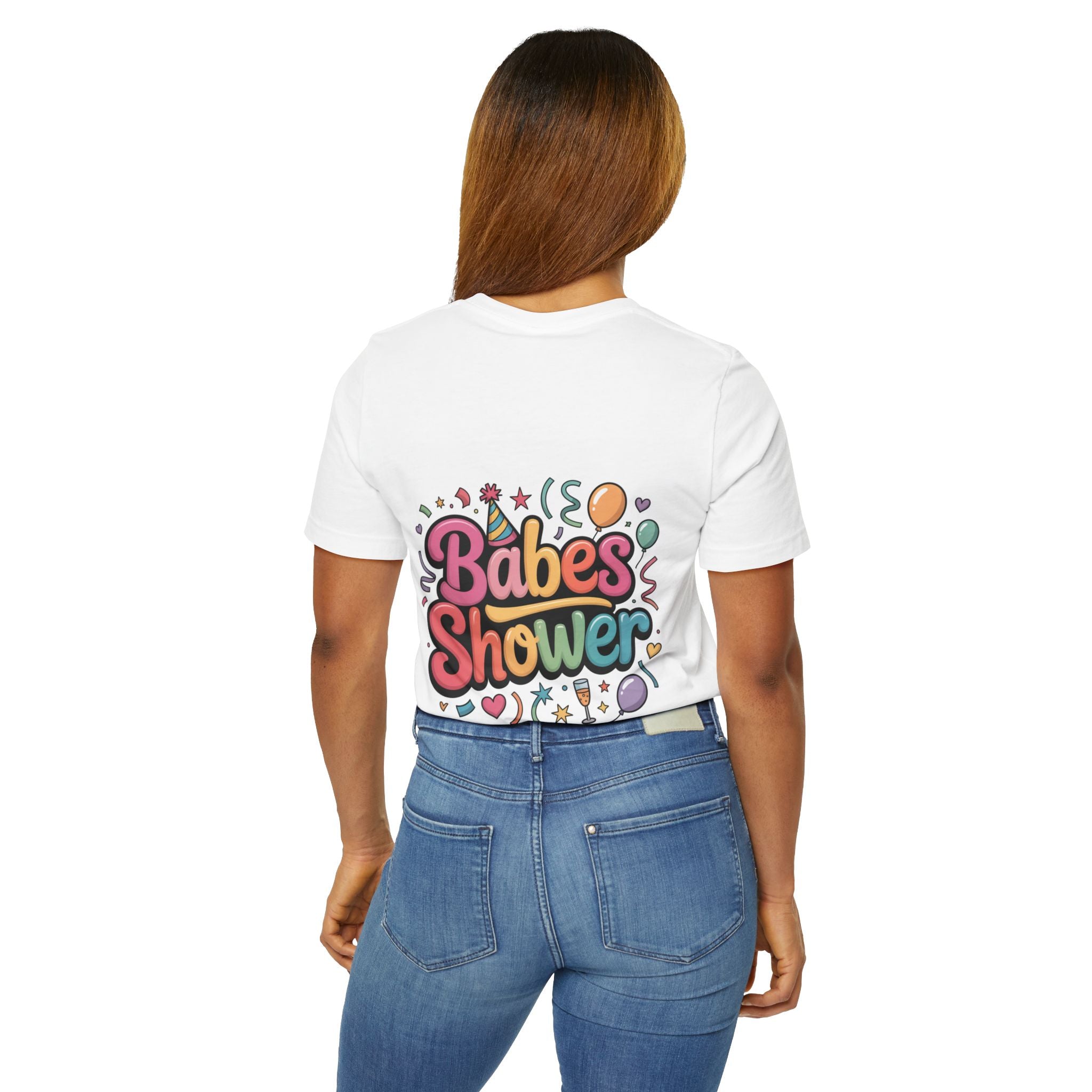 Babes Shower T-Shirt | Bachelorette Party Balloons Confetti Design