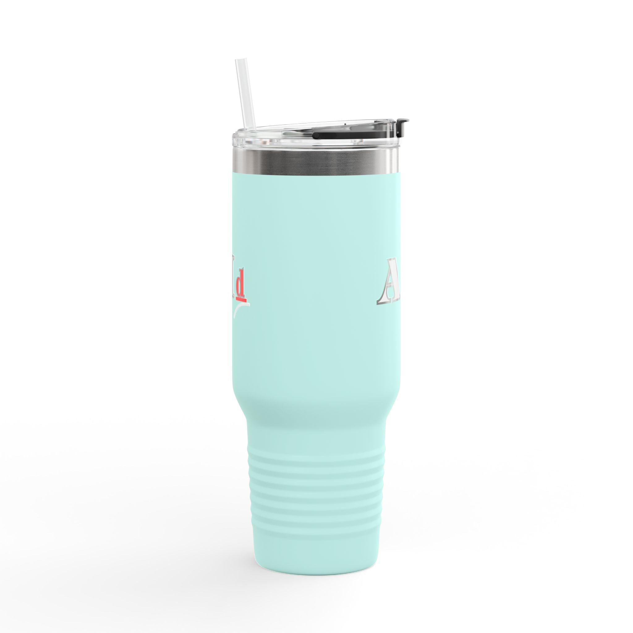 AI-Themed 40oz Insulated Travel Mug with Handle & Straw