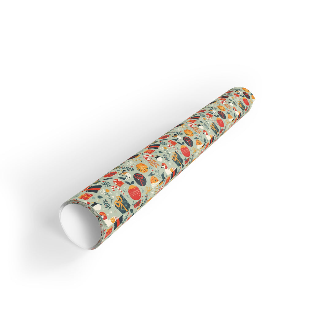 Autumn Harvest Gift Wrap Roll — Cozy Fall Leaves & Pumpkins Wrapping Paper