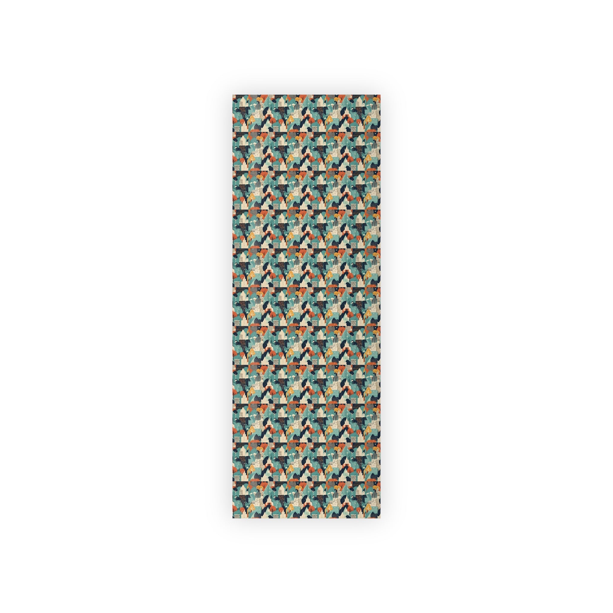Abstract Forest Gift Wrap Roll — Midcentury Geometric Wrapping Paper