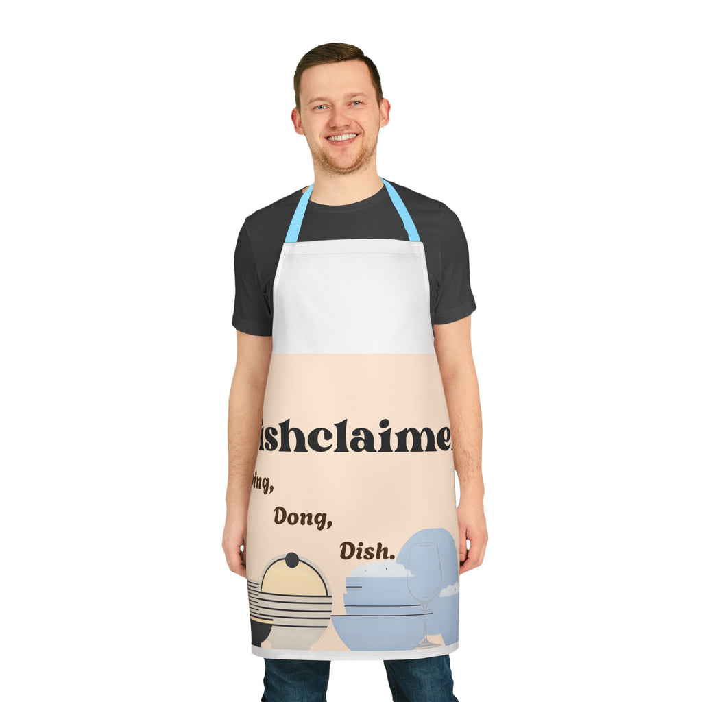 Dishclaimer Ding Dong Dish apron | kitchen dishes illustration