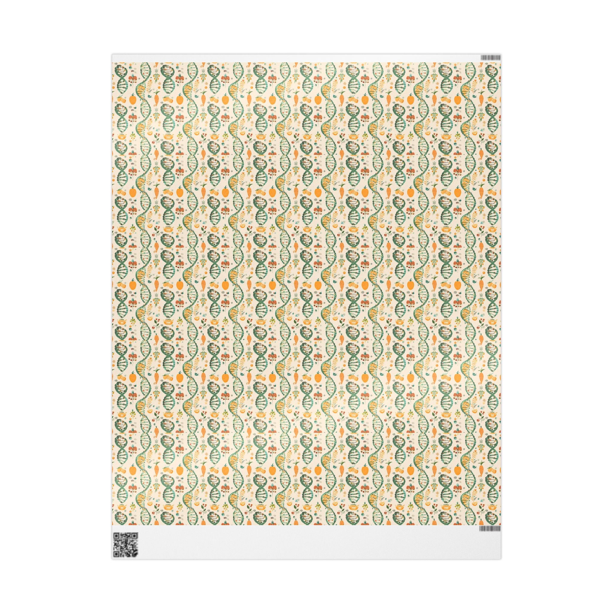 Botanical DNA Pattern Wrapping Paper — Floral Science Gift Wrap