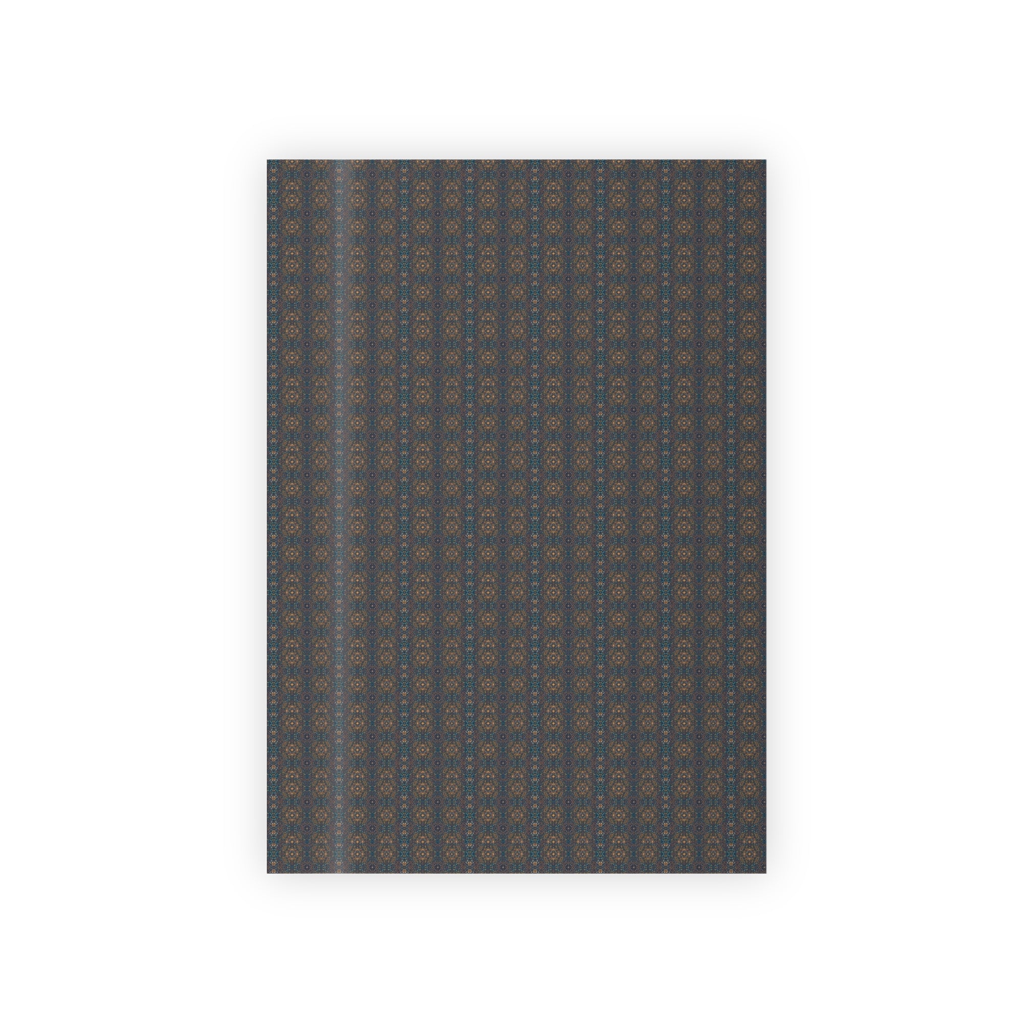 Elegant Geometric Gift Wrap Roll — Dark Blue & Gold Patterned Wrapping Paper