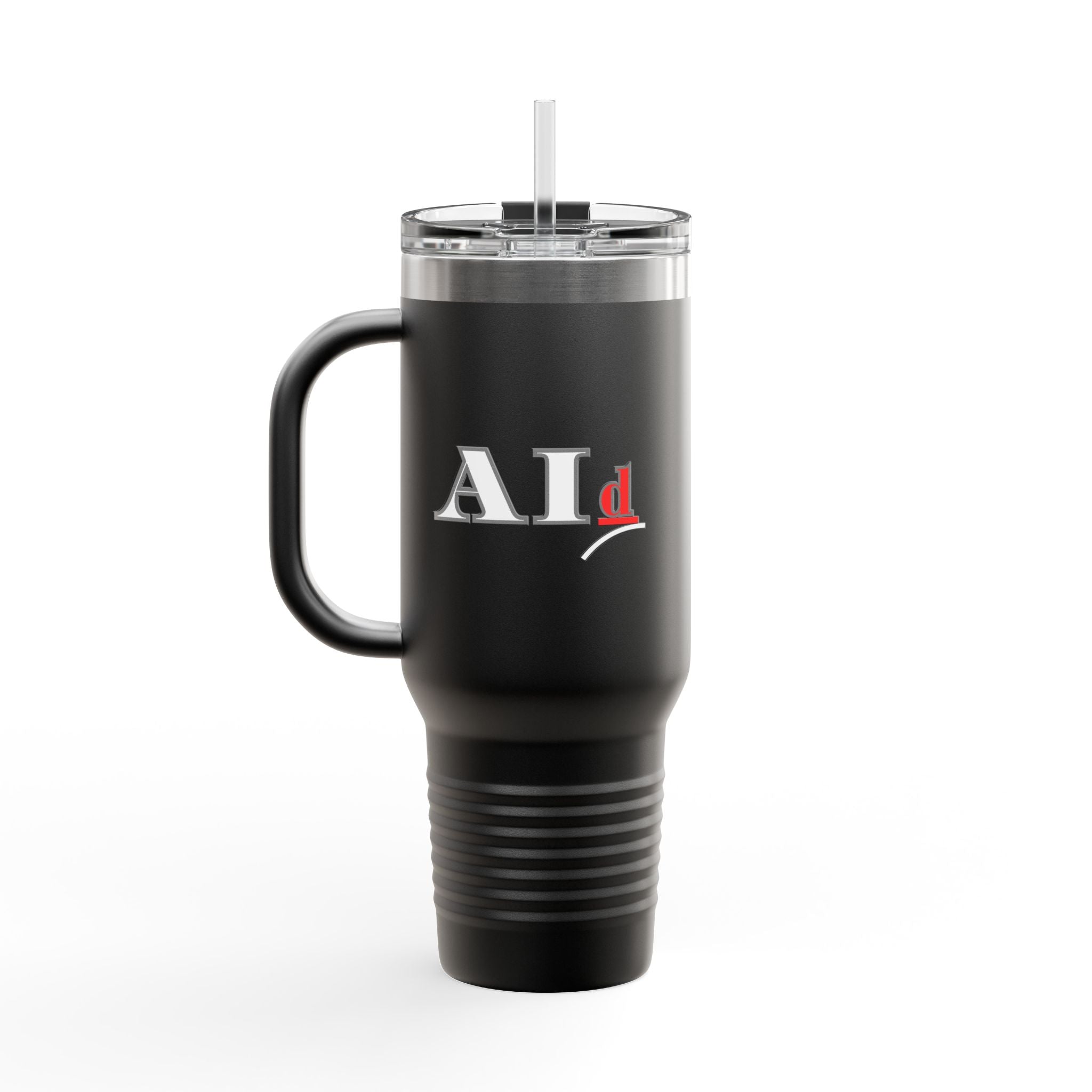 AI-Themed 40oz Insulated Travel Mug with Handle & Straw