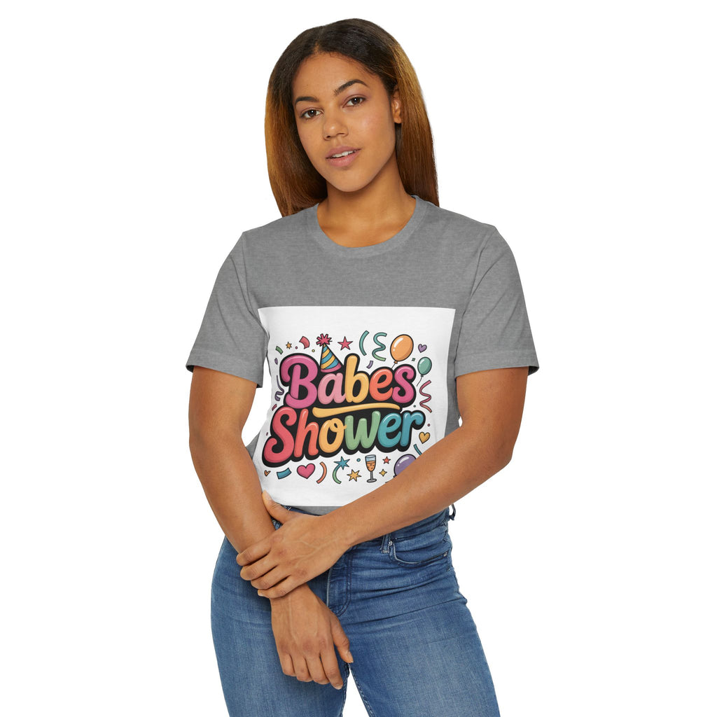 Babes Shower T-Shirt | Bachelorette Party Balloons Confetti Design