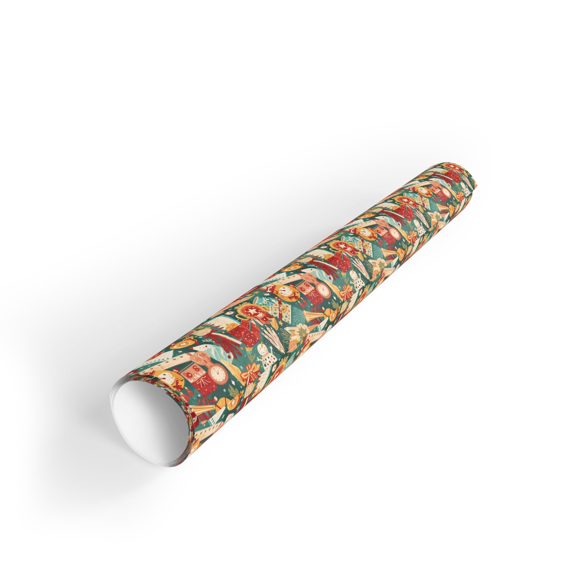 Christmas Nutcracker Gift Wrapping Paper Roll — Vintage Holiday Toy Pattern