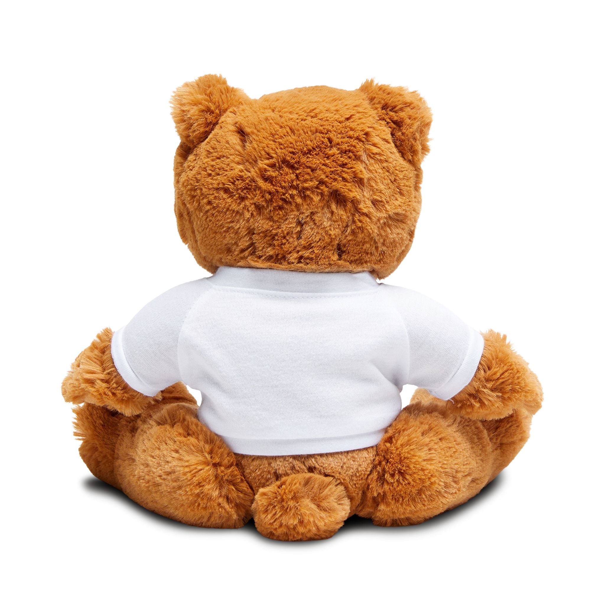 AI-Themed Brown Teddy Bear with Personalized T‑Shirt & Bow Tie — Custom Message Plush Gift for Anniversaries, Baby Showers & Kids