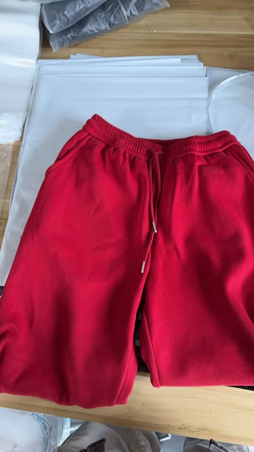 Women's Red Hooded Eco-Friendly Fleece-Lined Sweater Set With Faux Fur Collar