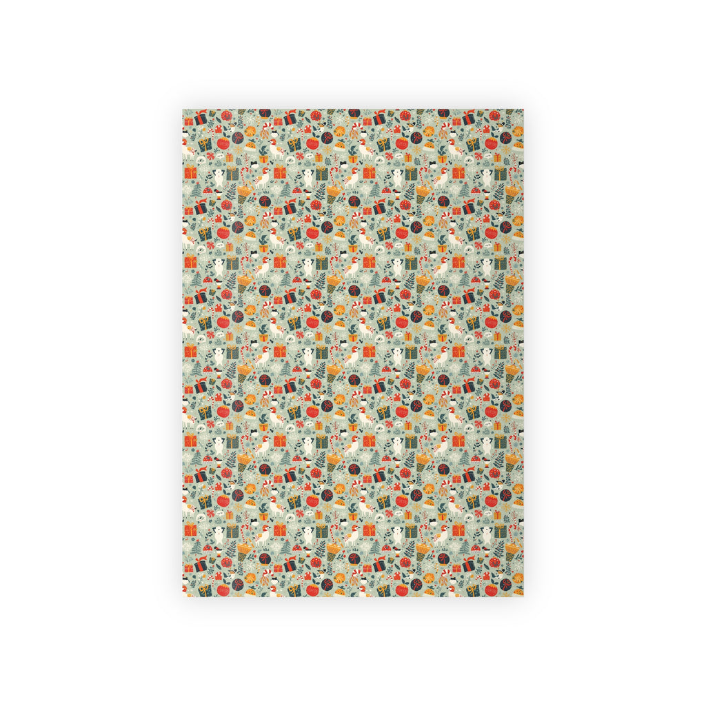 Autumn Harvest Gift Wrap Roll — Cozy Fall Leaves & Pumpkins Wrapping Paper