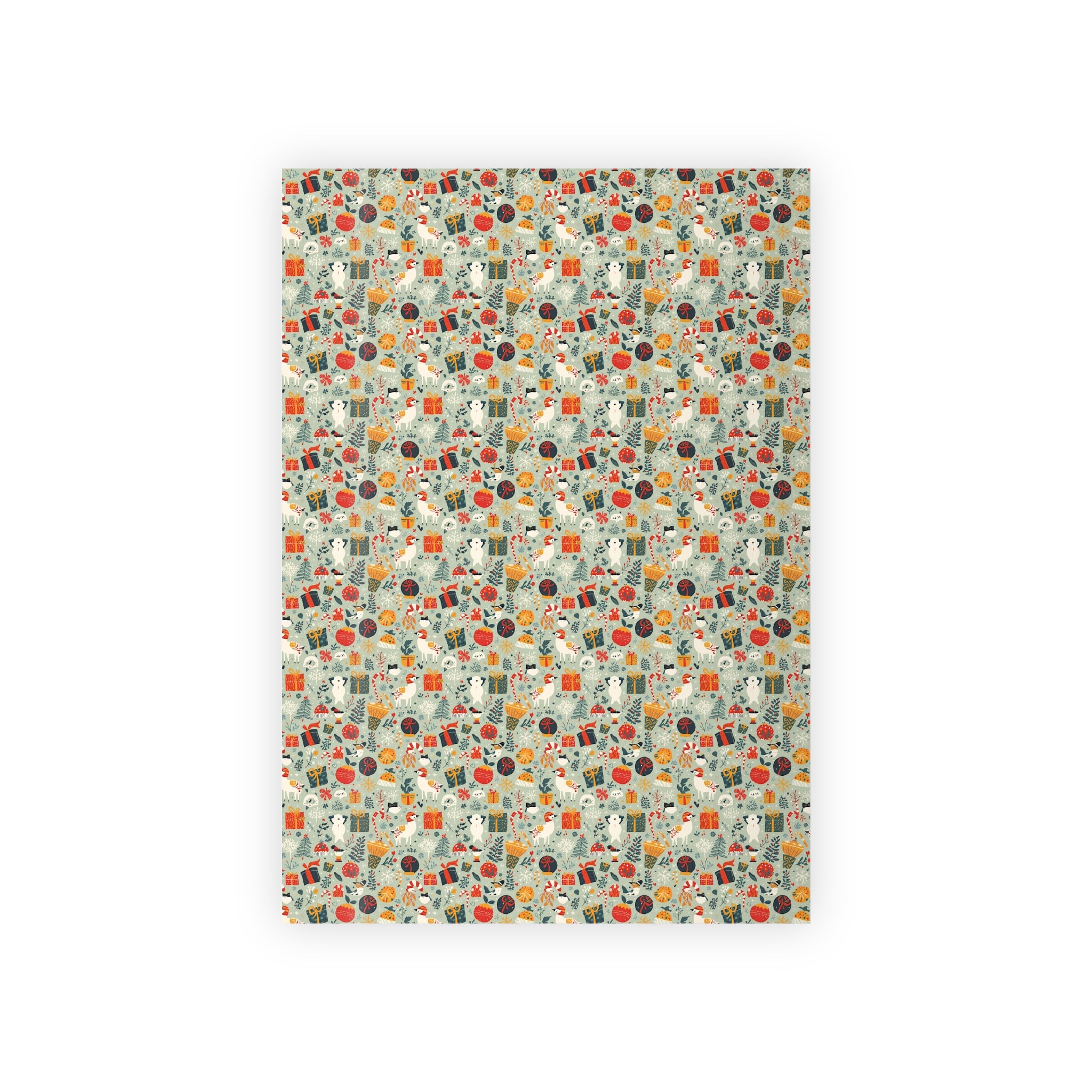 Autumn Harvest Gift Wrap Roll — Cozy Fall Leaves & Pumpkins Wrapping Paper