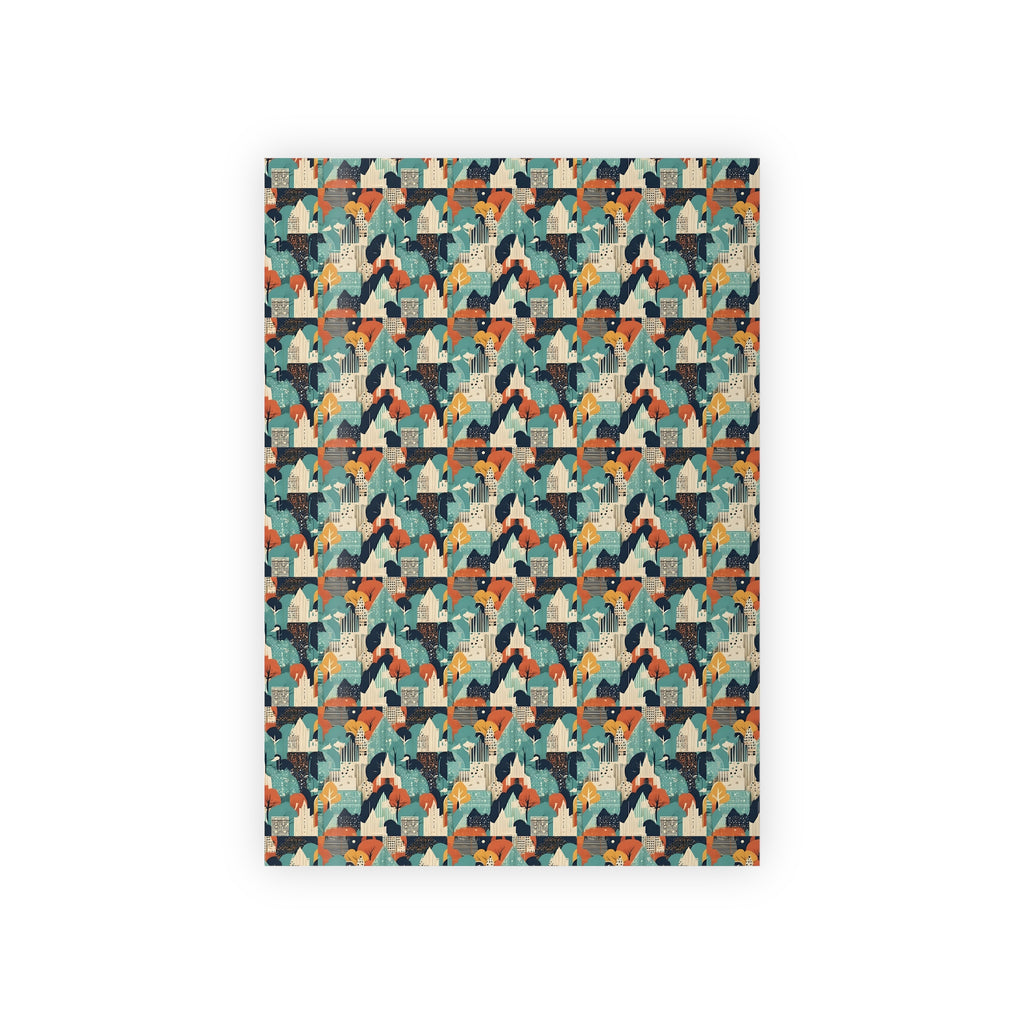 Abstract Forest Gift Wrap Roll — Midcentury Geometric Wrapping Paper