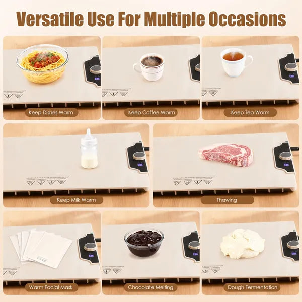 Portable Fast Heating Electric Silicone Food Warming Mat