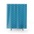 AI-Themed Shower Curtain — Retro Tech Pattern for AI Enthusiasts