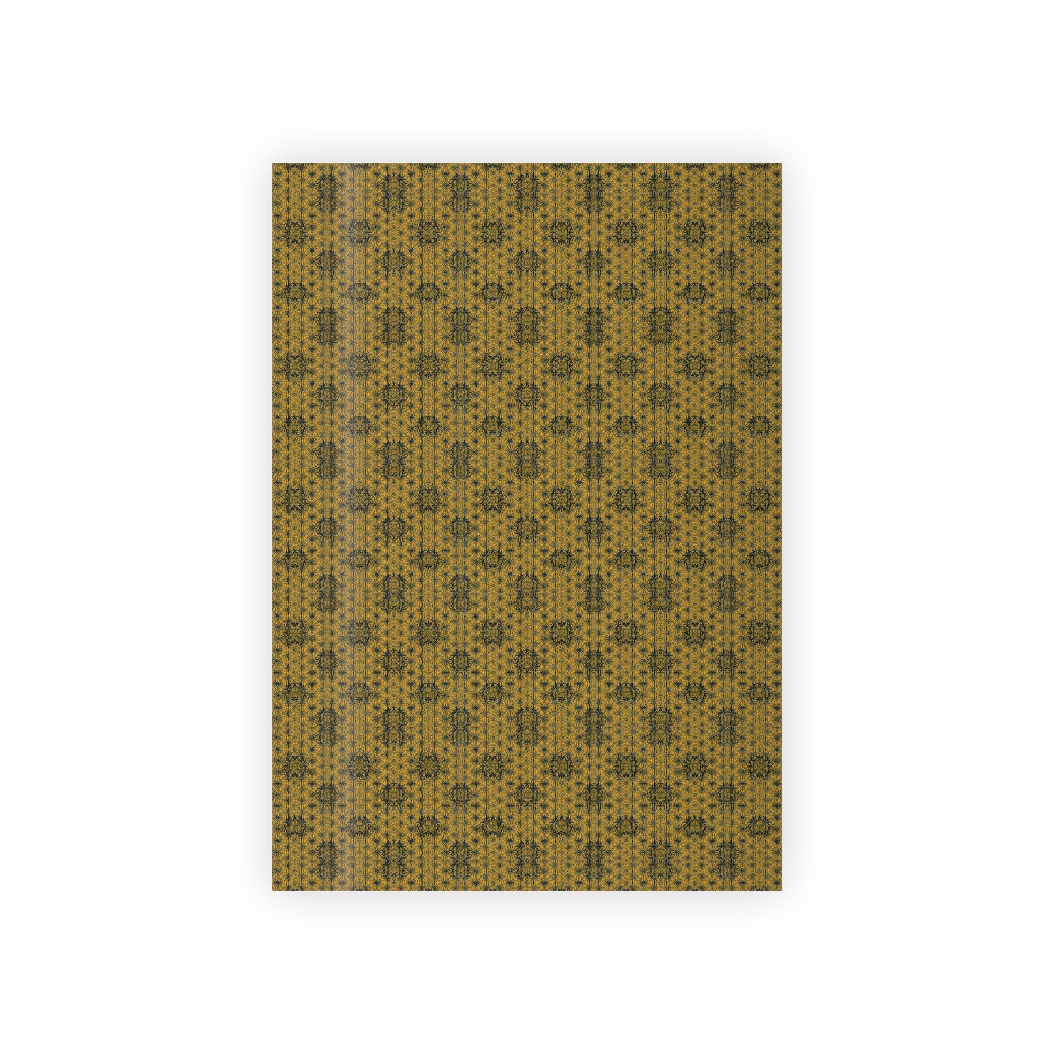 Wrapping Paper Roll — Gold Geometric Honeycomb Pattern