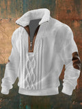 Men's Hooded Sweatshirt With Fur Collar Trendy Digital Print Slim Fit