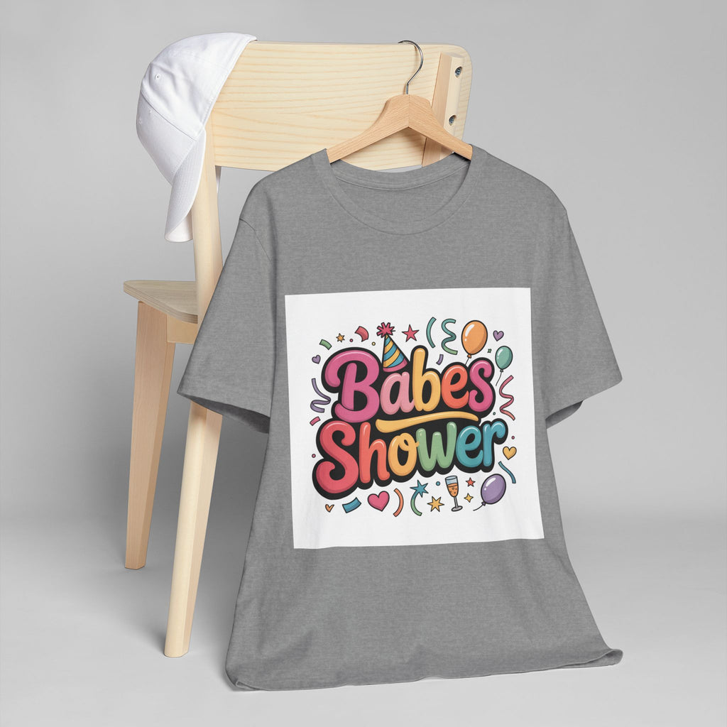 Babes Shower T-Shirt | Bachelorette Party Balloons Confetti Design