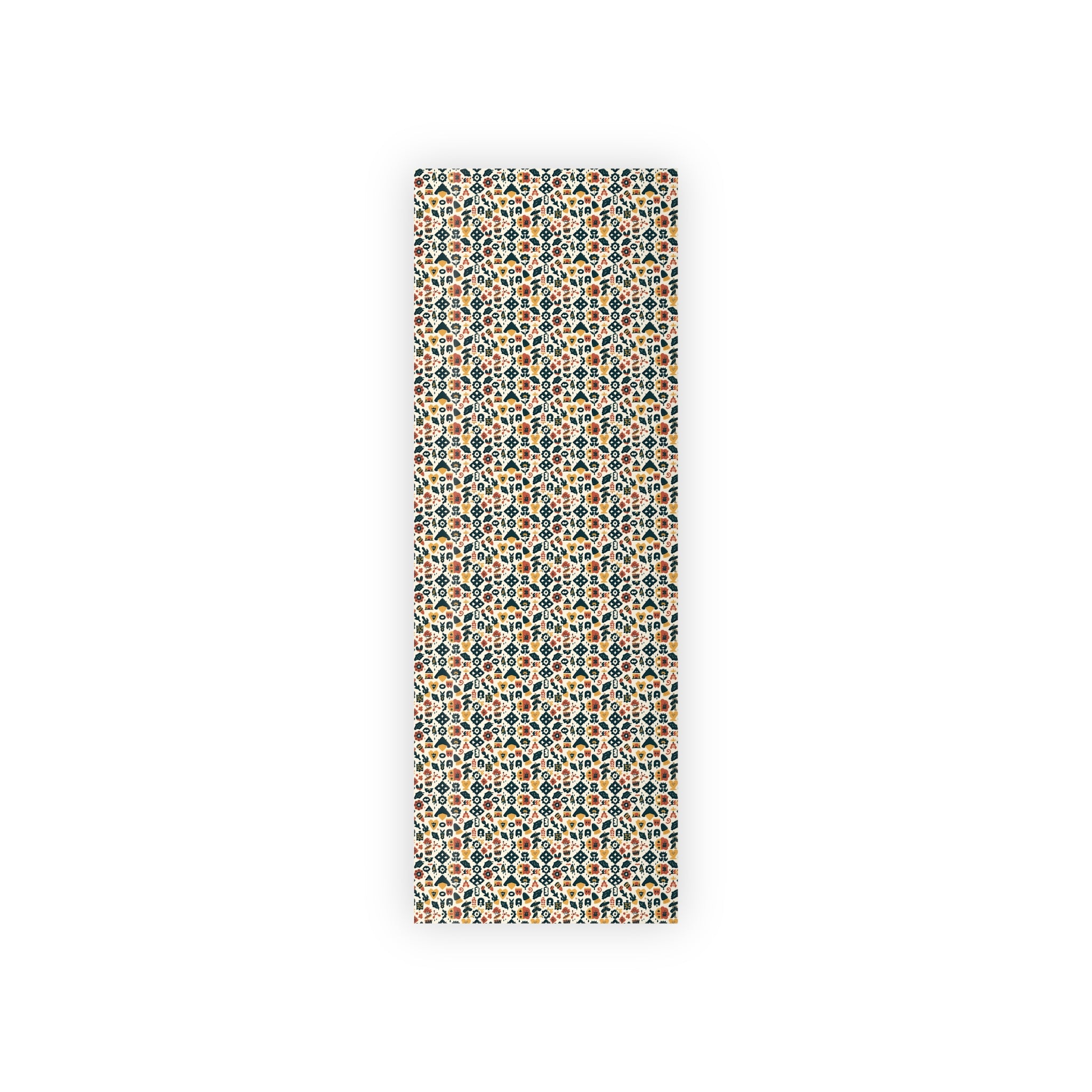 Floral Geometric Gift Wrap Roll — Boho Flower Pattern Wrapping Paper