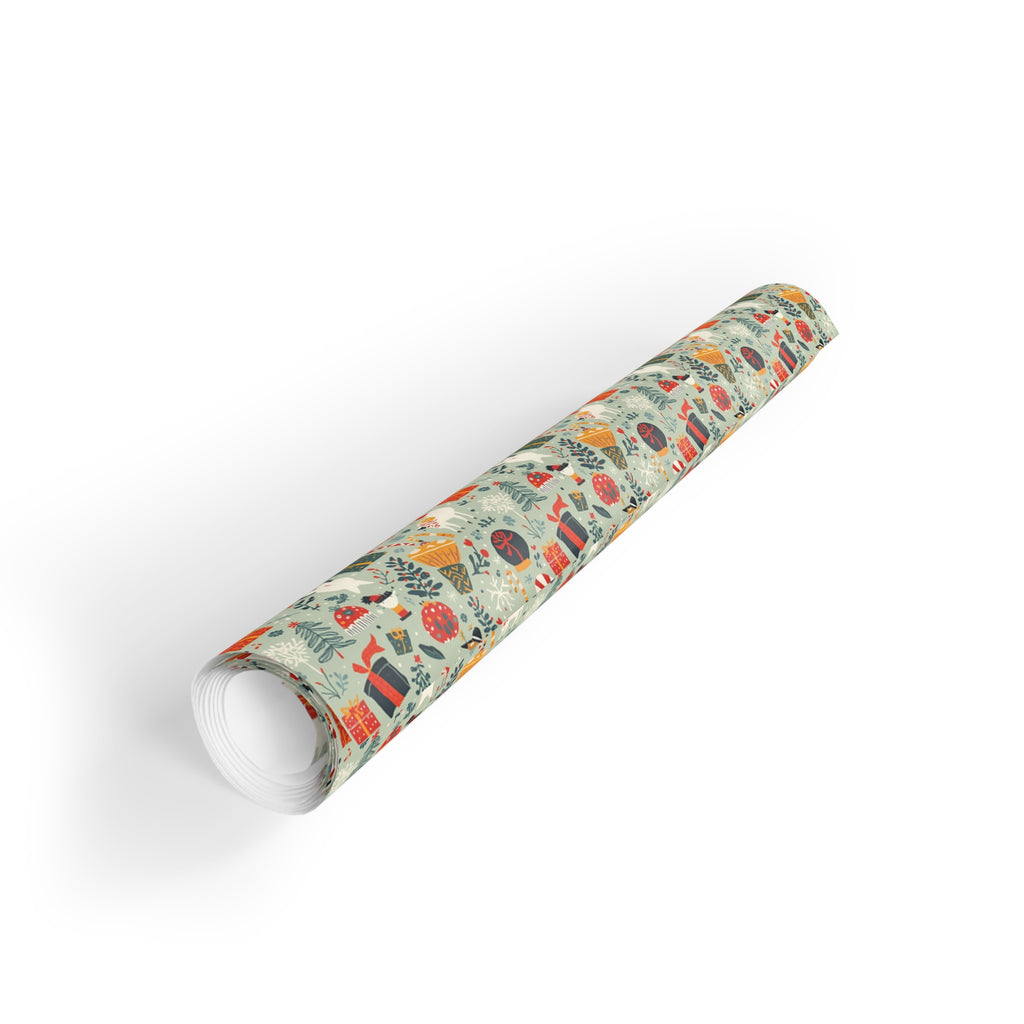 Autumn Harvest Gift Wrap Roll — Cozy Fall Leaves & Pumpkins Wrapping Paper