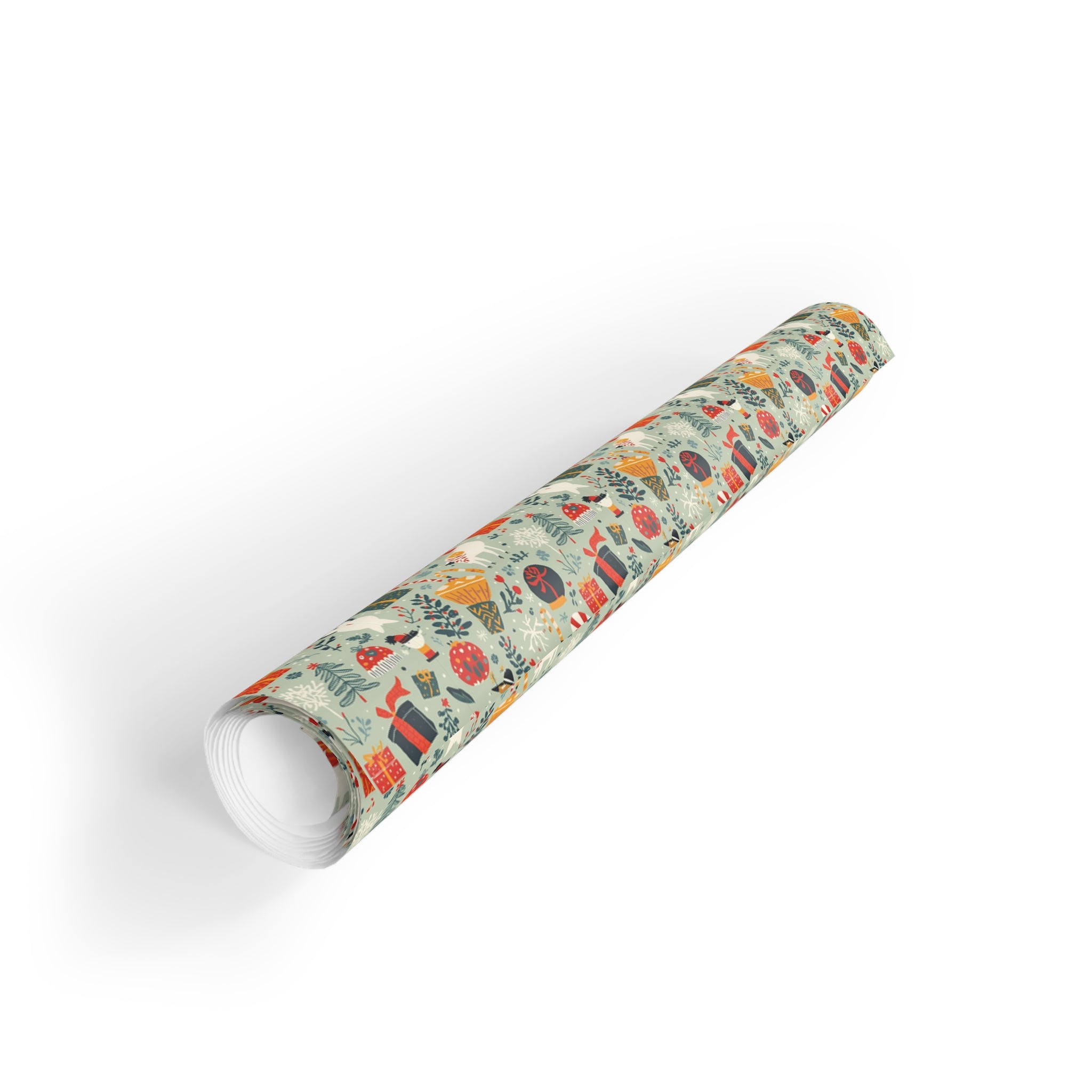 Autumn Harvest Gift Wrap Roll — Cozy Fall Leaves & Pumpkins Wrapping Paper