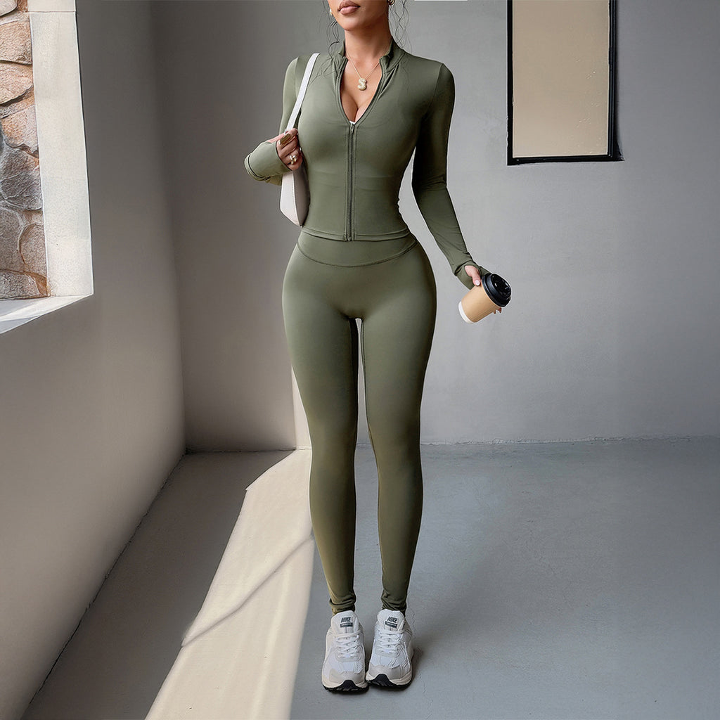 Women's Long-Sleeve Sports Pants Suit European And American Style