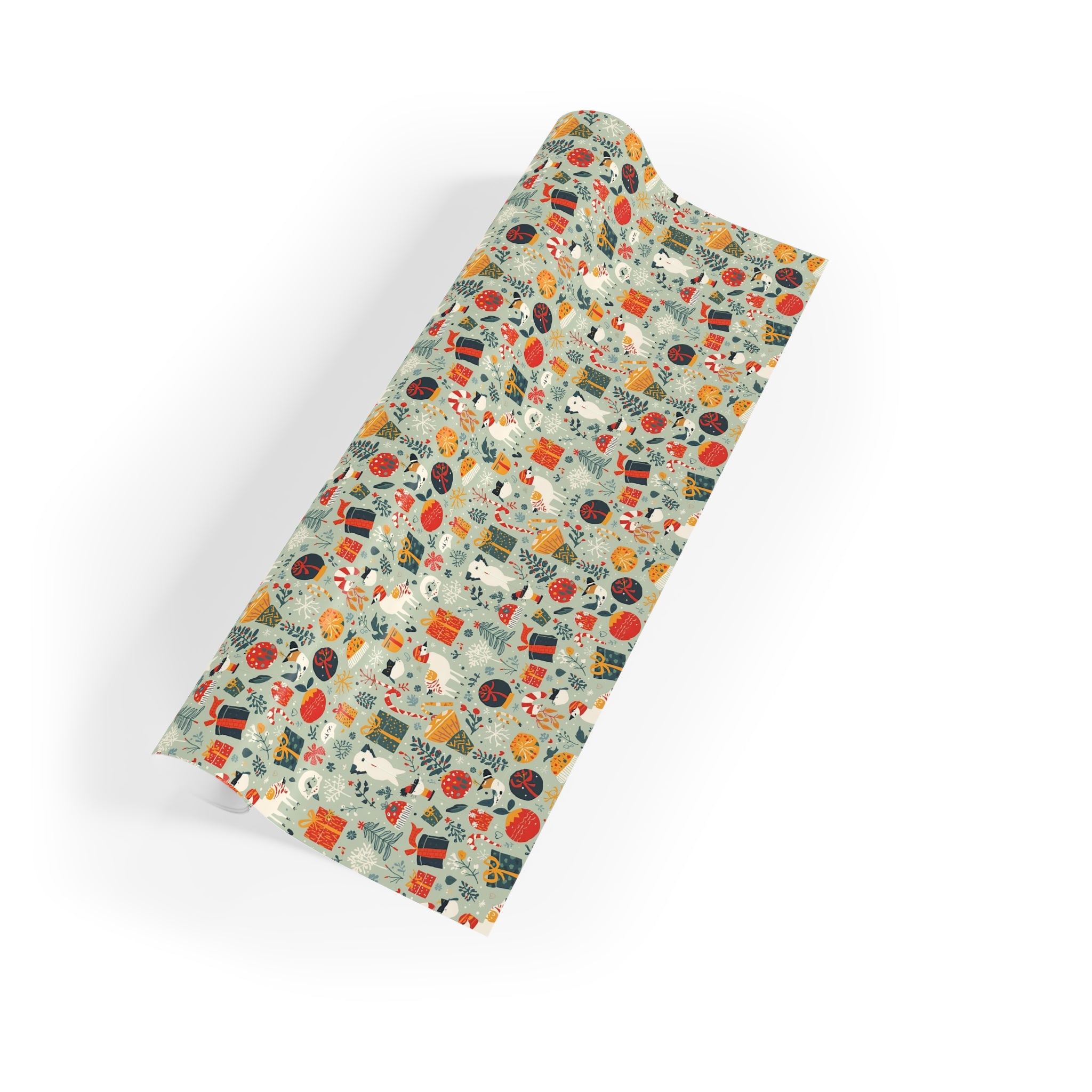 Autumn Harvest Gift Wrap Roll — Cozy Fall Leaves & Pumpkins Wrapping Paper