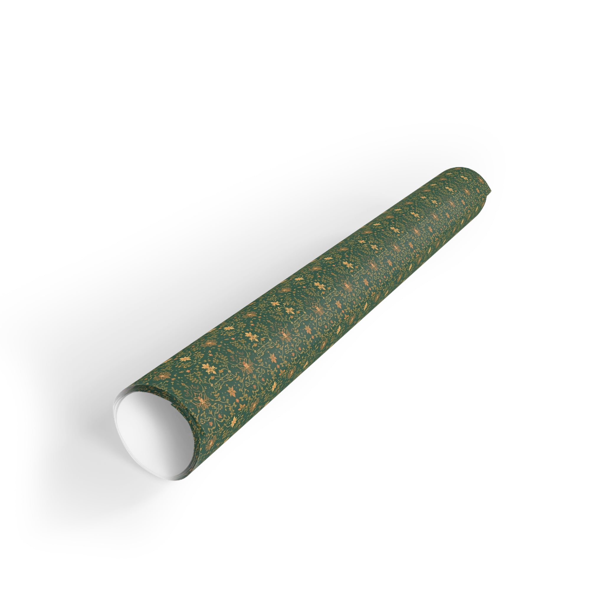 Green Holly Dots Gift Wrap Roll — Festive Christmas Wrapping Paper