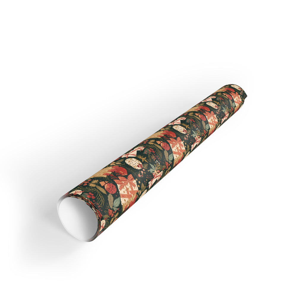 Christmas Santa Gift Wrap Roll — Vintage Santa & Presents Holiday Wrapping Paper