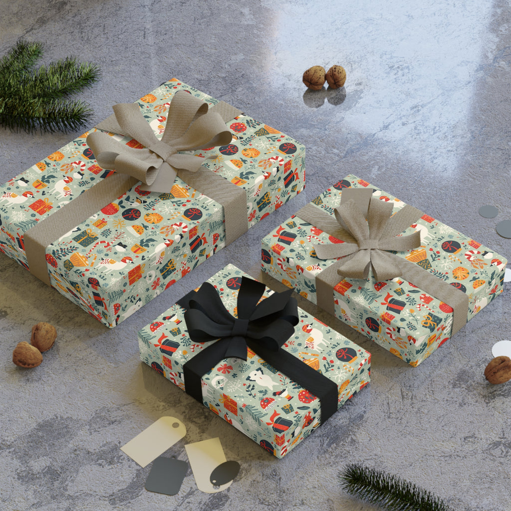 Autumn Harvest Gift Wrap Roll — Cozy Fall Leaves & Pumpkins Wrapping Paper