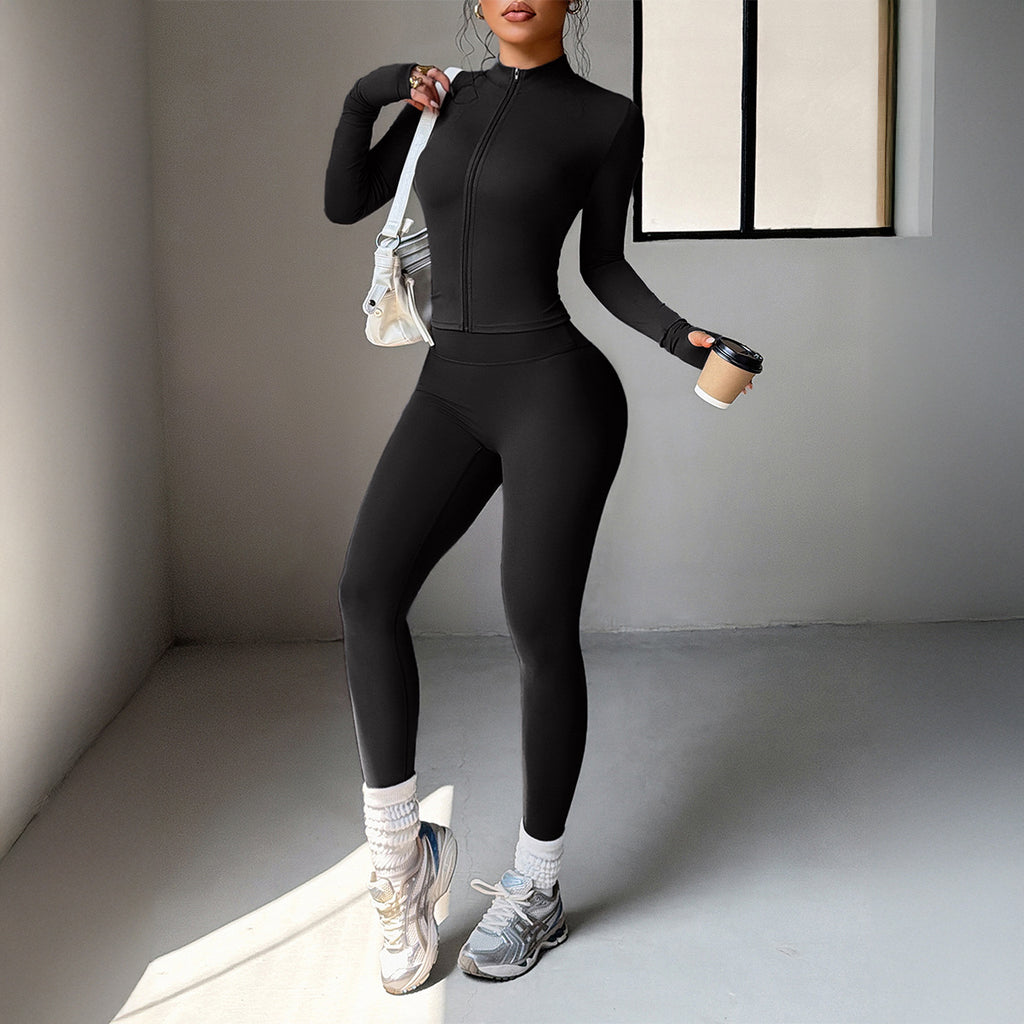 Women's Long-Sleeve Sports Pants Suit European And American Style