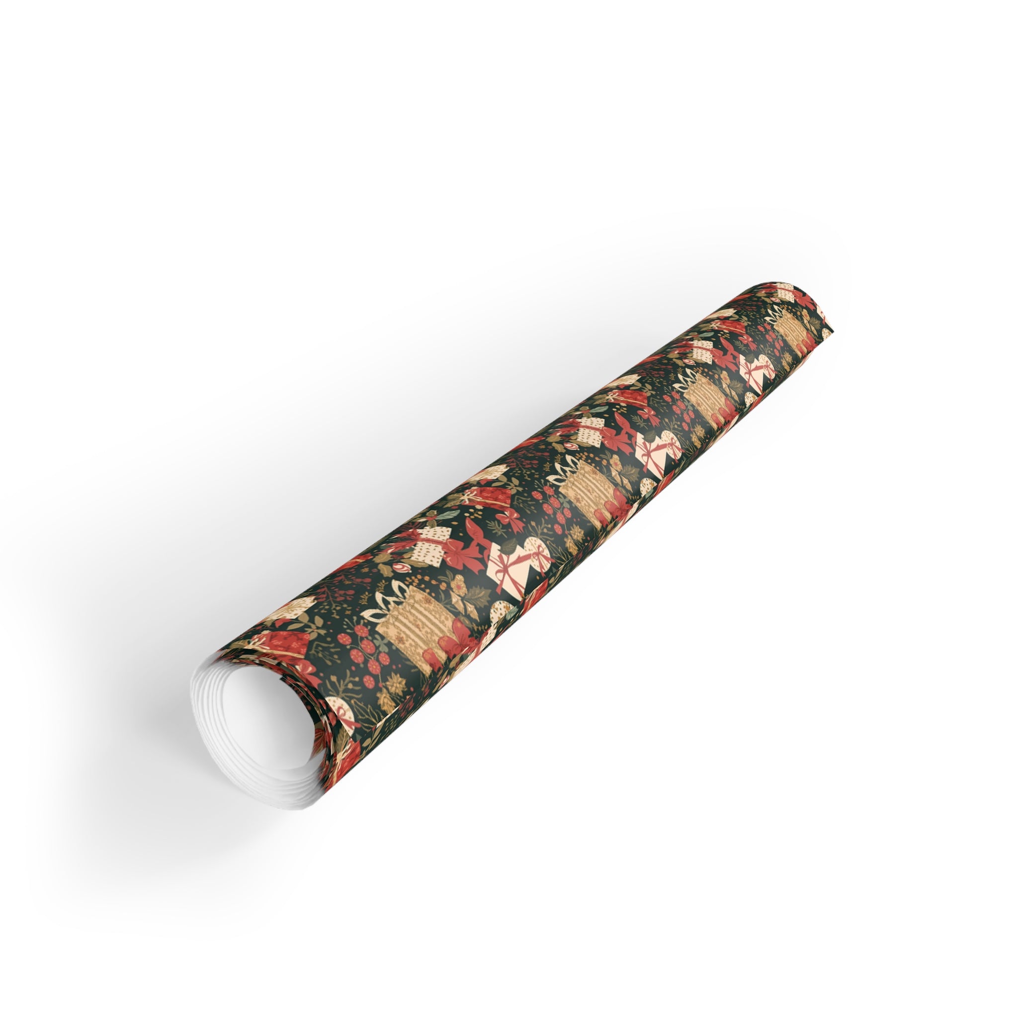 Christmas Santa Gift Wrap Roll — Vintage Santa & Presents Holiday Wrapping Paper