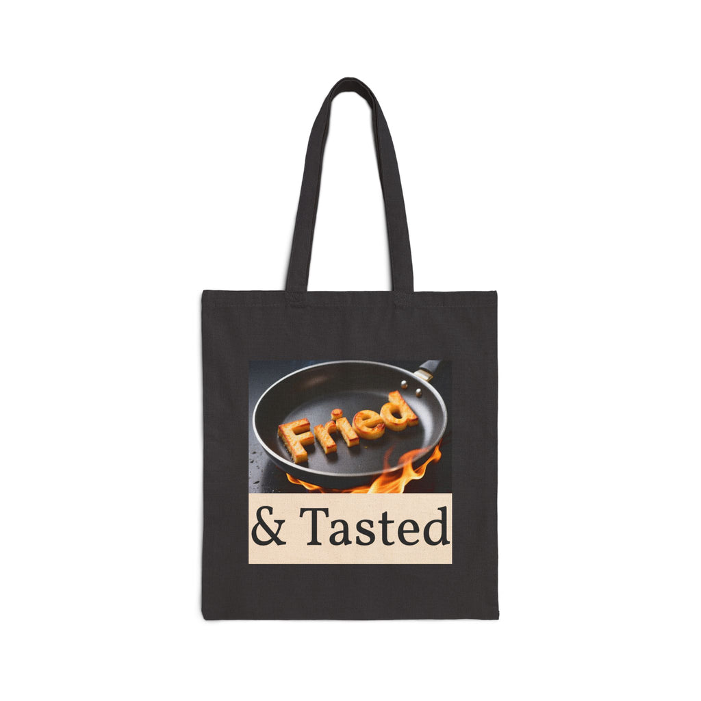 Fried & Tasted Tote Bag | Cooking Pan Graphic, Food Humor
