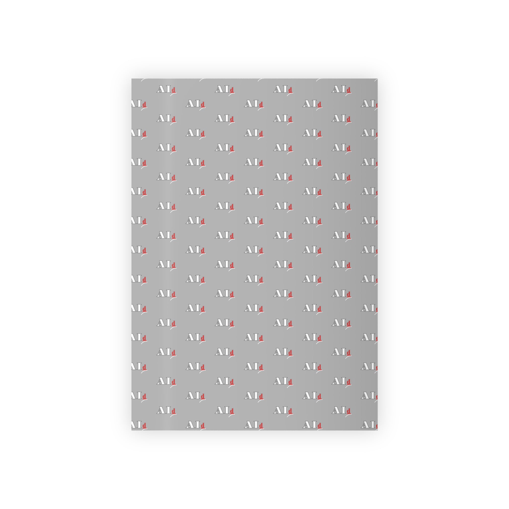 AI Candy Cane Pattern Festive Gift Wrap Roll