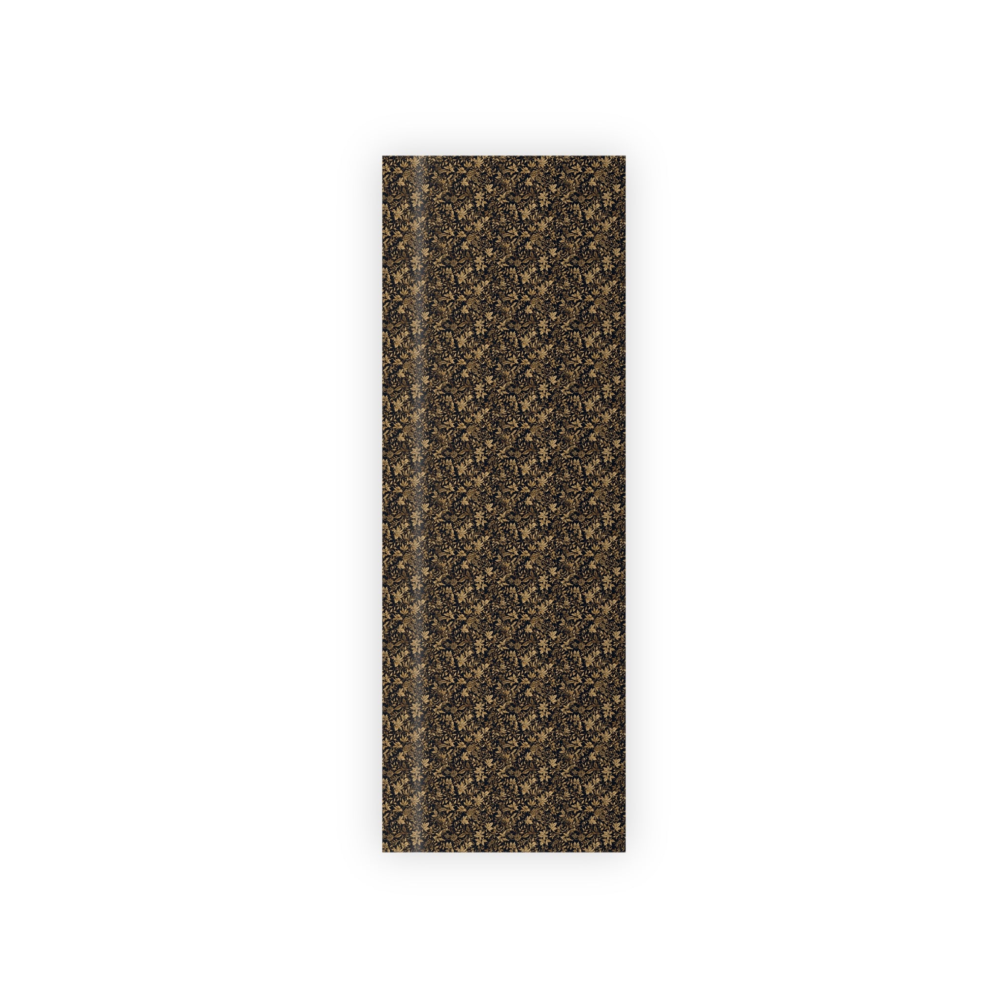 Gold Foil Floral Gift Wrap Roll — Elegant Black & Gold Wrapping Paper