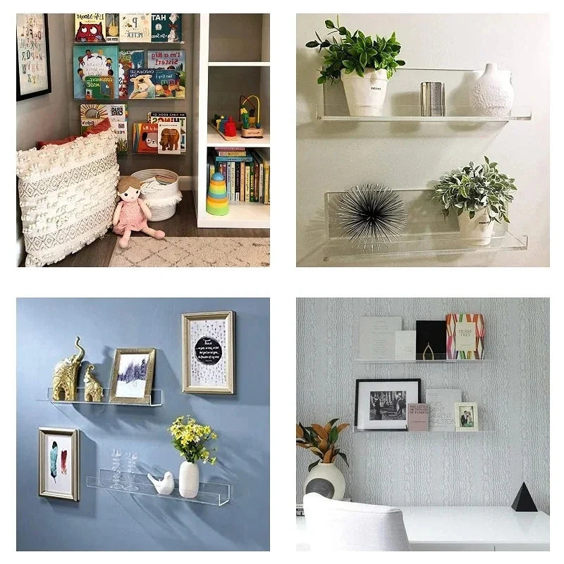 Elegant Space-Saving Acrylic Shelf