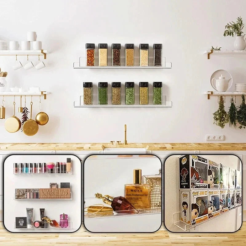 Elegant Space-Saving Acrylic Shelf