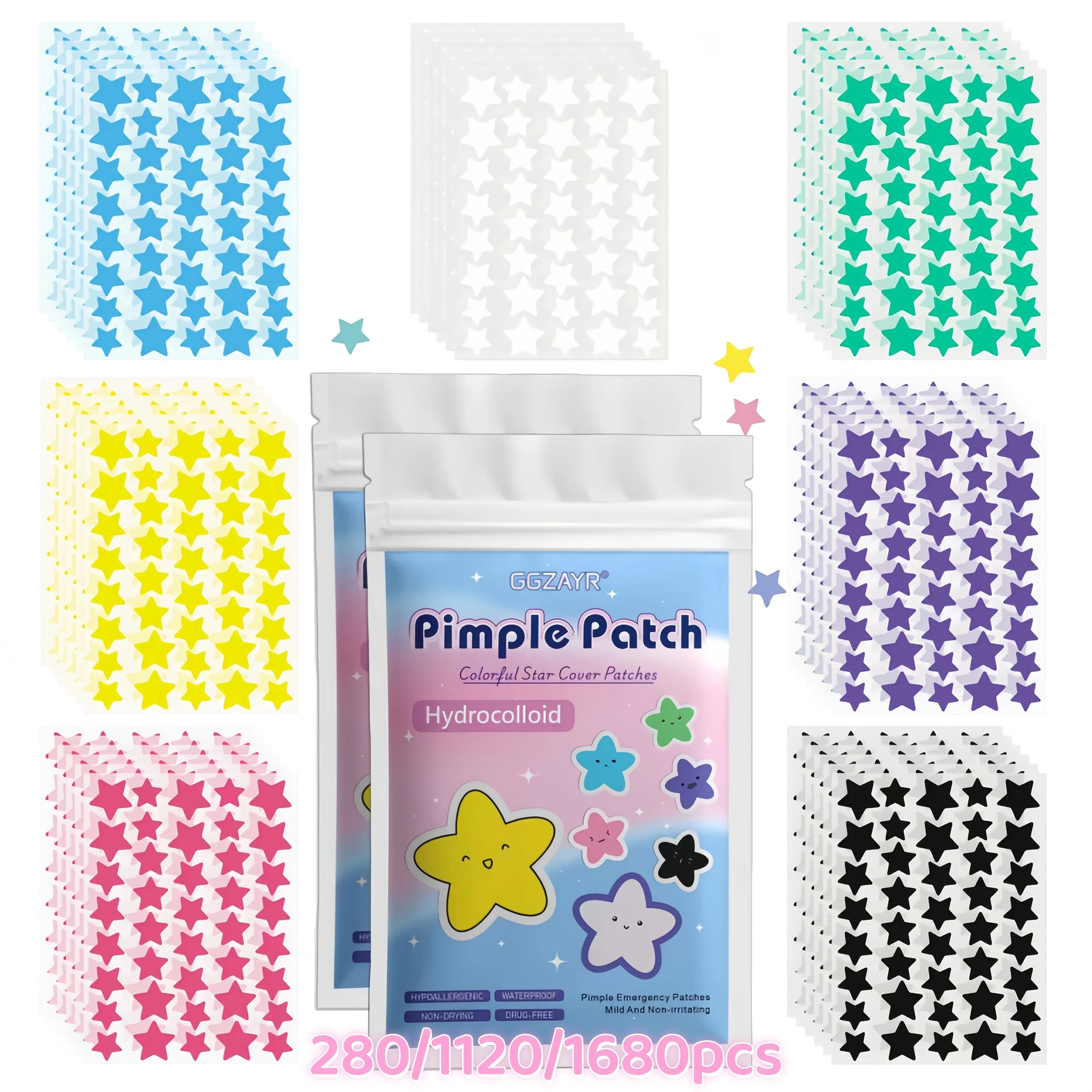 Colorful Star Skin Patches