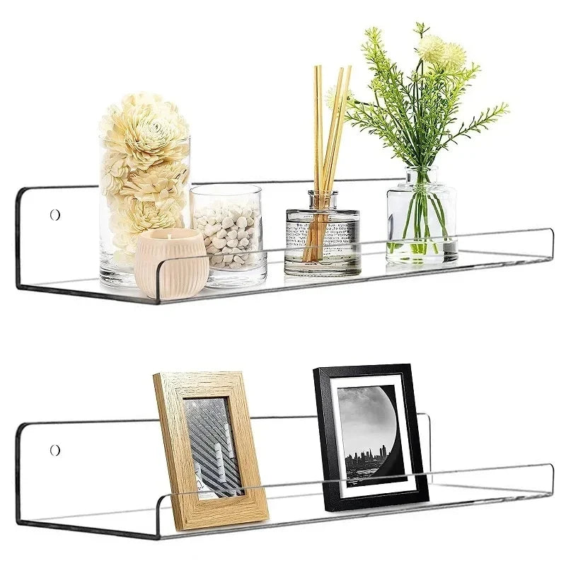 Elegant Space-Saving Acrylic Shelf