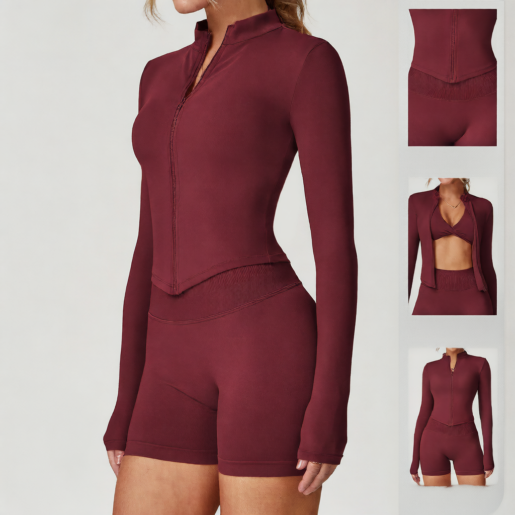 Womens Quick-Dry Fitness Zip-Up Jacket