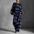 Women's Independent Brand Street Style Distressed Plaid Pantsuit With Contrasting Piping