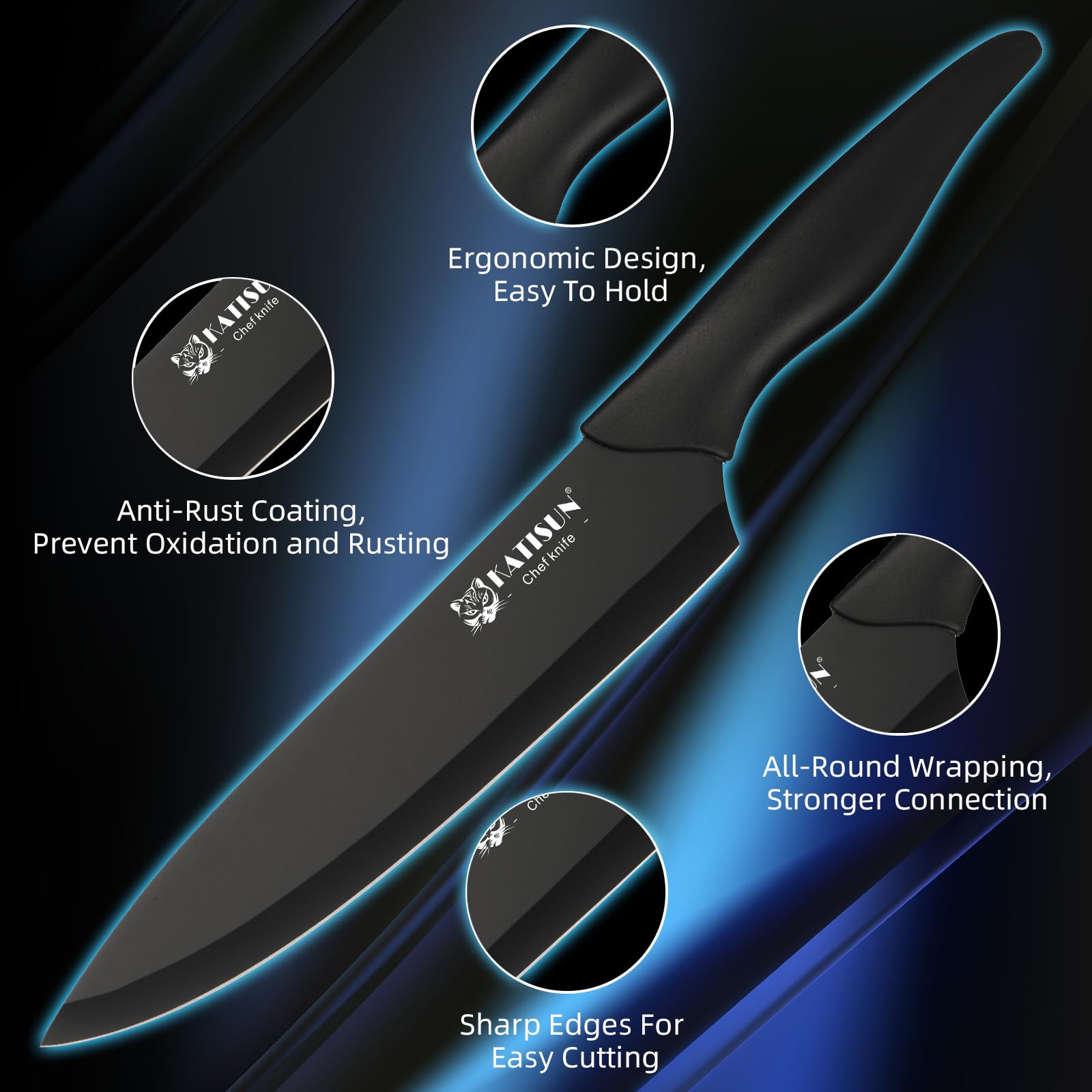 German Stainless 16 Pieces Steel Kitchen Knife Set With Cutting Board and Sharpener